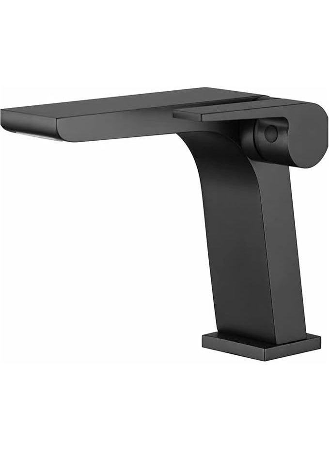 YD Modern Single Lever Basin Mixer Tap for Bathroom | Deck Mounted Wash Basin Faucet | Square Body Sink Tap with Flat Spout and Smooth Handle Control - Image 1